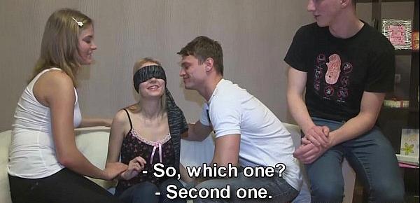  From blindfolded bj to foursome orgy Kimberly Mansell, Chloe Blue